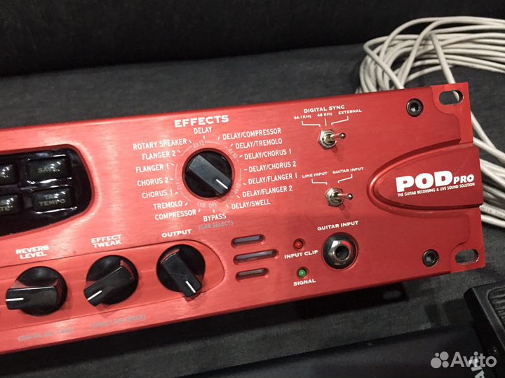 Гитарный процессор Line 6 pod pro + foot board