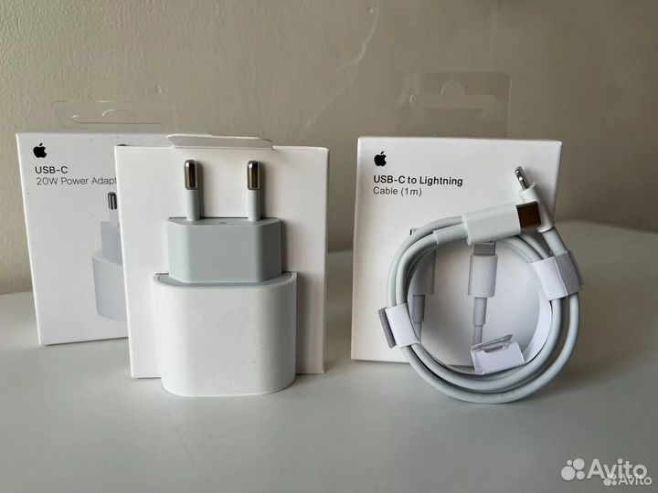 Зарядка iPhone 20w комплект (блок+кабель)