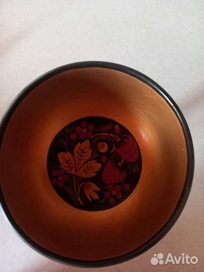 Хохломская ваза для конфет, фруктов