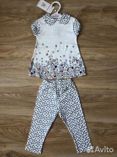 Одежда пакетом на девочку новая 74 80 86