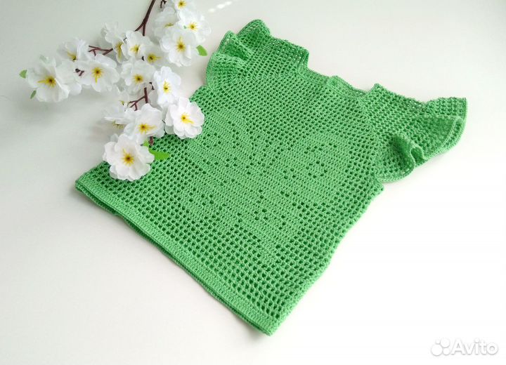 Вязаная летняя туника для девочки