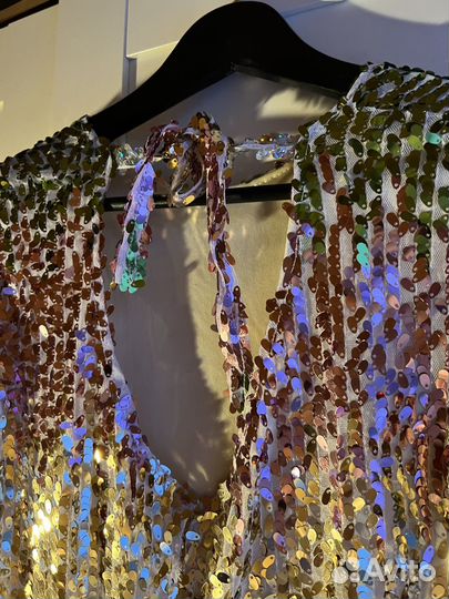 Платье с пайетками женское вечернее 46