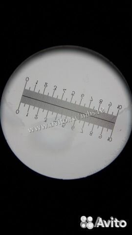 Микроскоп, Окуляр ошг-6Х. шкала, линейка, ломо, д3