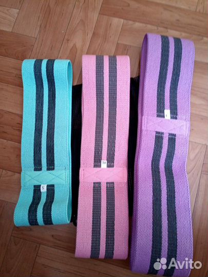 Эспандер. Тканевая фитнес резинка, 3 шт