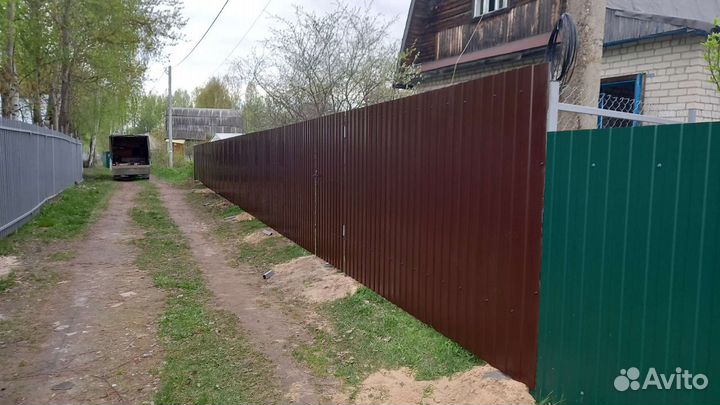 Монтаж установка заборов