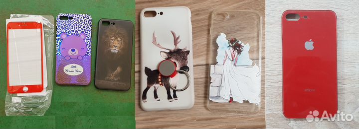 Стекло для iPhone 6 Plus, чехлы для iPhone 8 Plus