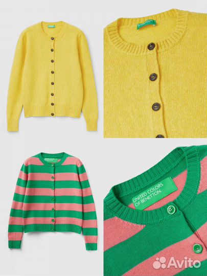 Кардиганы Benetton шерстяные