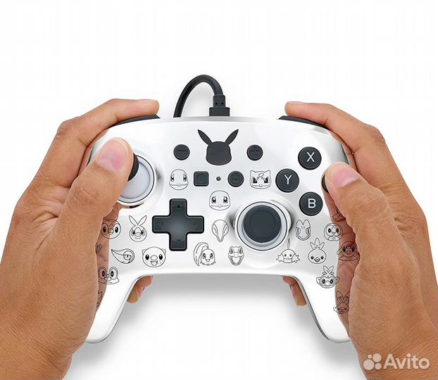 Геймпад проводной PowerA Wired Controller для Nintendo Switch (Pikachu Black & Silver)