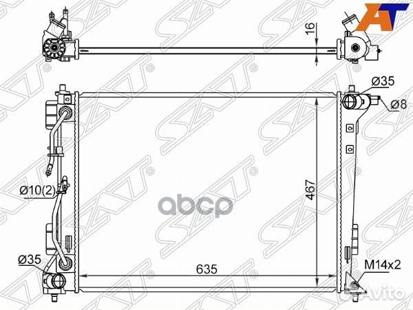 Радиатор Hyundai Tucson 15-21 / Kia Sportage 15-22