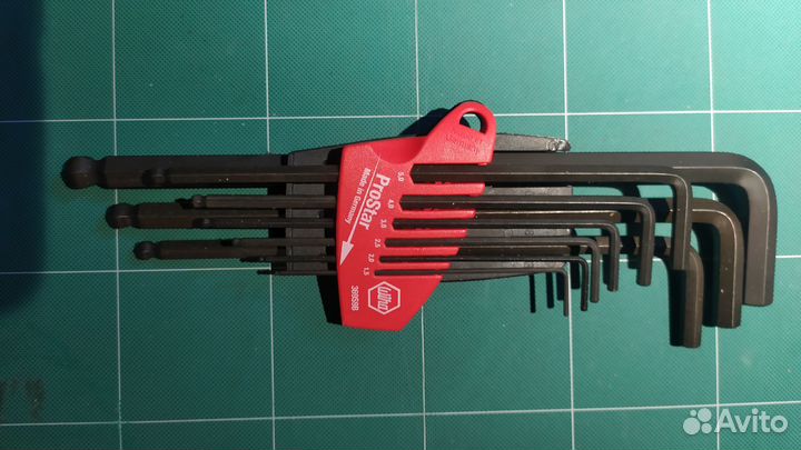 Набор удлиненных шестигранных ключей Wiha 369S9B