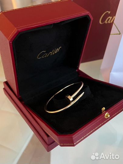 Золотой браслет cartier гвоздь широкий