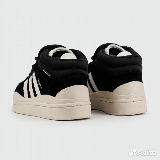 Кроссовки Adidas Campus Black / White with Fur