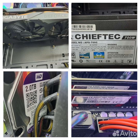 Игровой компьютер intel 12100 RTX 2070 8Gb HDD 2tb