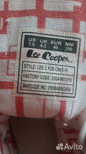 Кеды Lee Cooper новые
