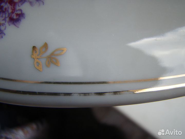 Селедочница СССР с букетами сирени