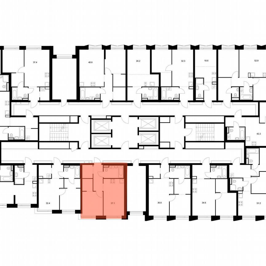 1-к. квартира, 37,1 м², 13/28 эт.