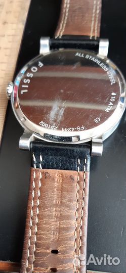 Крупные часы fossil FS-4244.двойное время