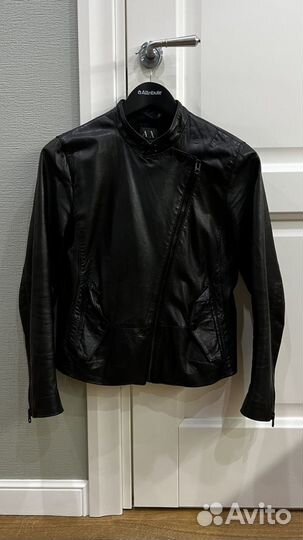 Кожаная куртка Armani Exchange натуральная кожа