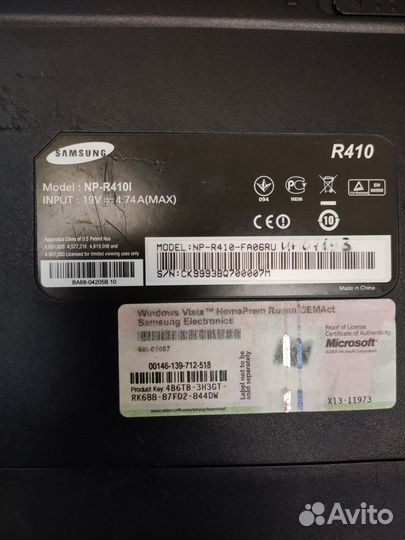 Samsung R410 на запчасти