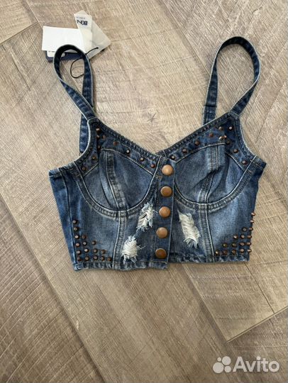 Топ джинсовый
