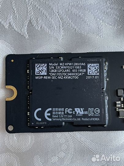 Оригинальный SSD Apple 128Gb