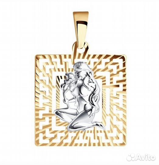 Золотой кулон дева