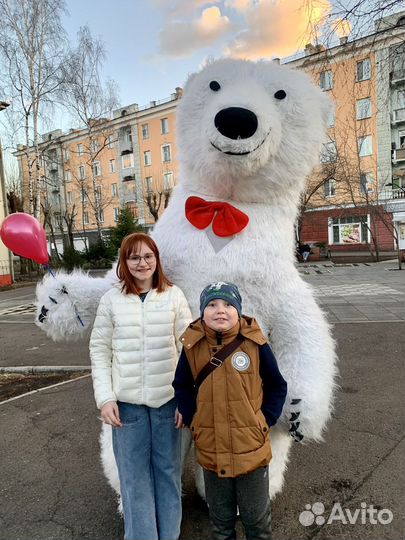 Белый медведь Фёдор поздравление / аренда костюма