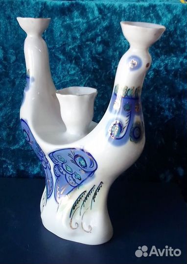 Подсвечник на 3 свечи.Фарфор