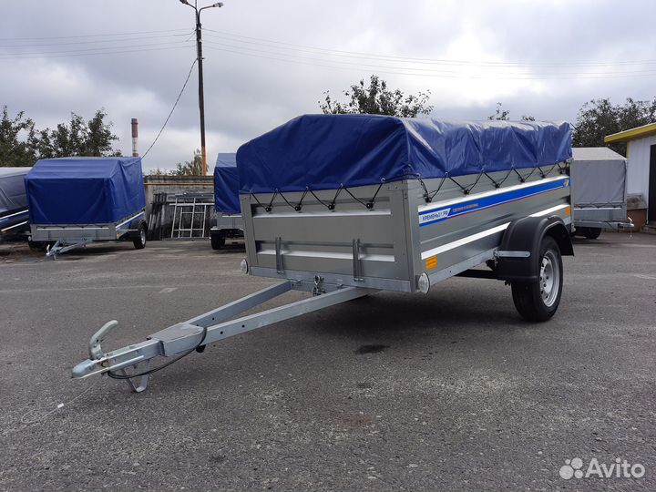 Прицеп 2,5х1,3х0,5 оцинкованный с тентом
