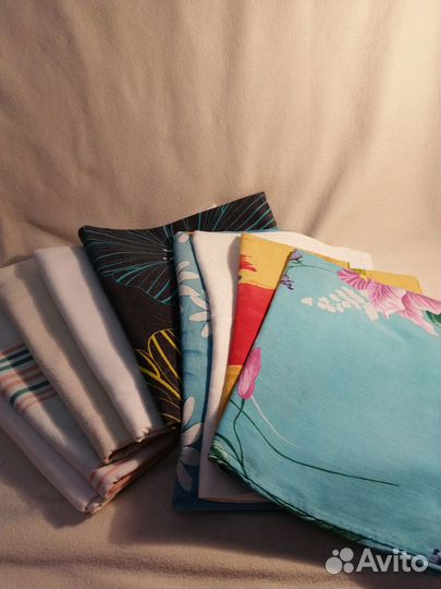 Постельное белье б/у(хлопок, лен)