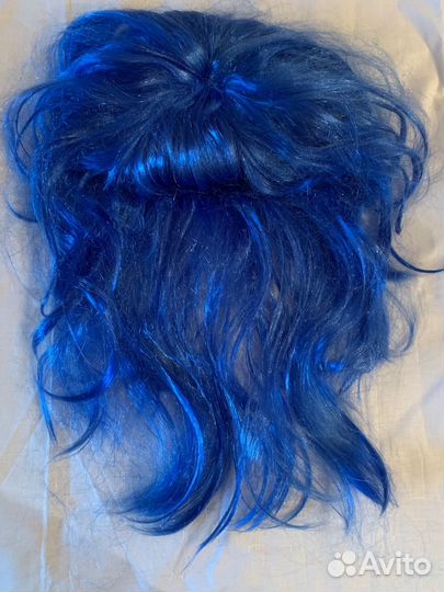 Парик синий на сетке