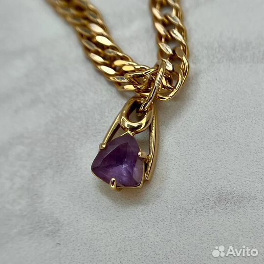Золотая подвеска с александритом 585 золото