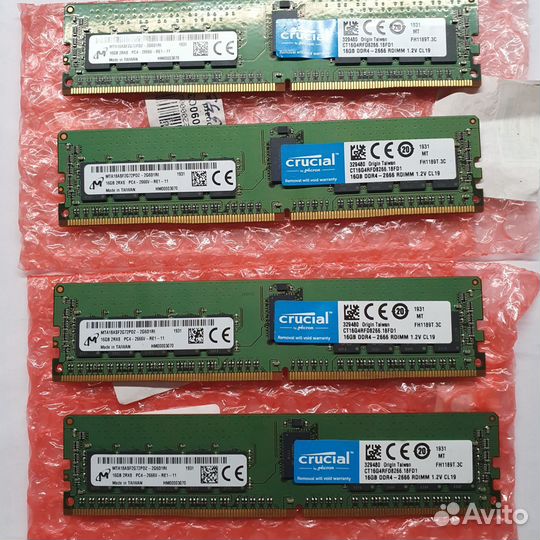 Оперативная память ecc reg ddr4 16GB 2R*8 pc4-2666