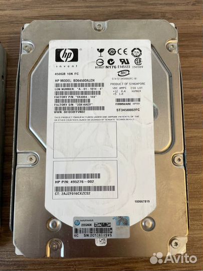 Жесткий диск HP BD450dajzh 450GB 10K FC