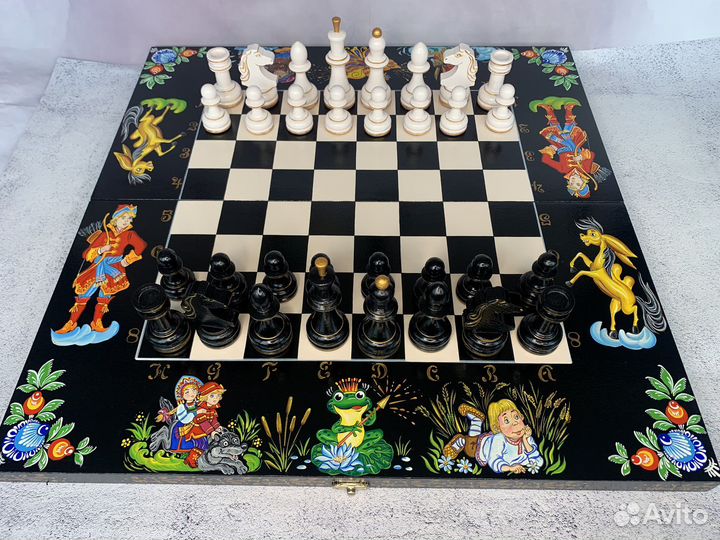 Шахматы детские «Конёк-горбунок»,52 см., роспись