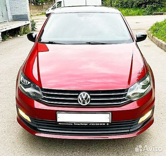 Бампер Volkswagen Polo 5 15-20 LA3T Красный