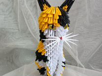 Мартовский кот Модульное 3D оригами из бумаги