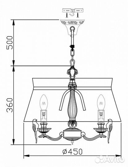 Подвесной светильник Maytoni Bird ARM013-33-W