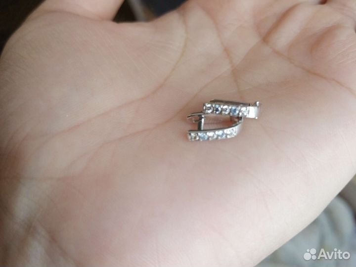 Серьги серебро995 проба