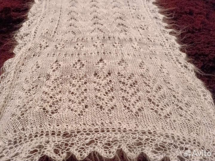 Шарф ажурный из козьего пуха