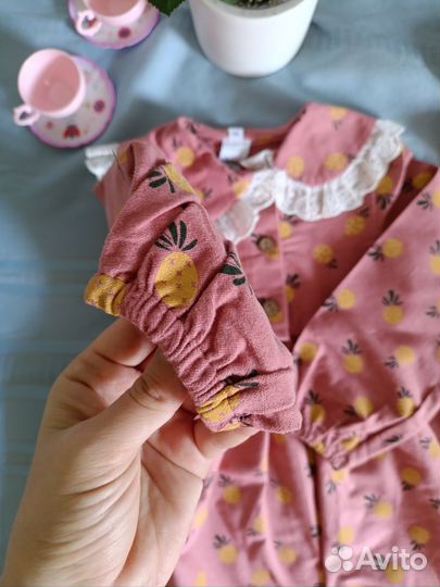 Платье фланелевые с длинным рукавом 14 см 4 года