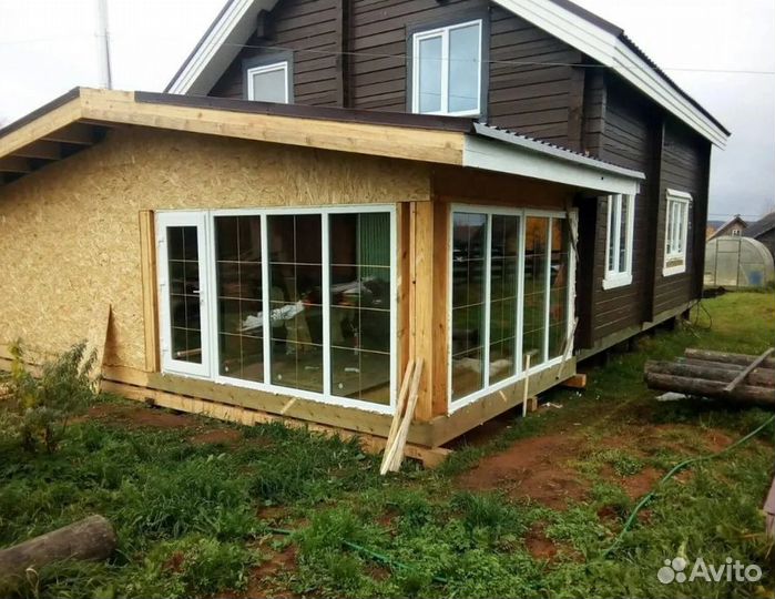 Пристройка к дому - веранды, беседки, террасы