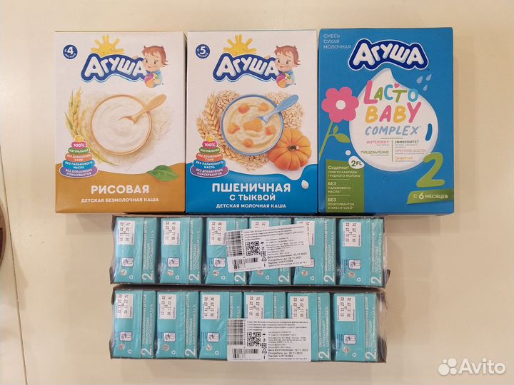 Агуша. Кисломолочная смесь. Смесь сухая, каши