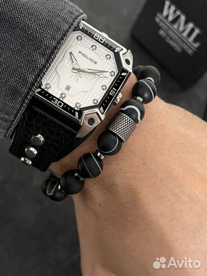 Браслет из матового бразильского агата