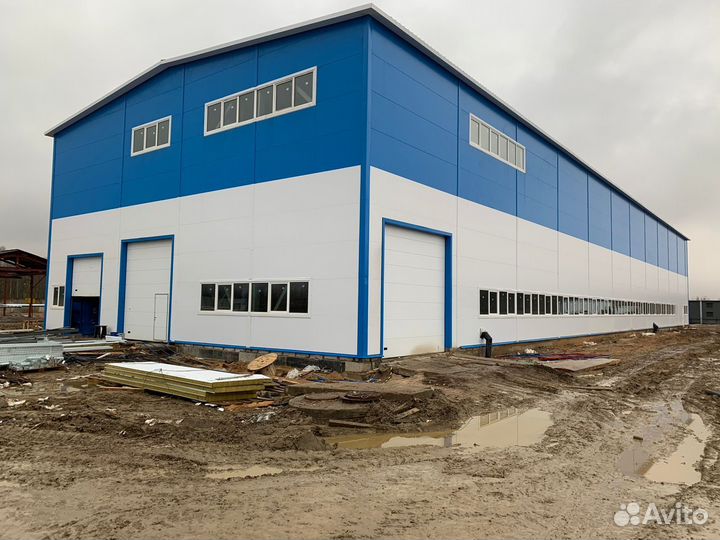 Ангары из сендвич панели