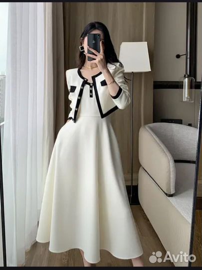 Костюм: платье+пиджак размер М