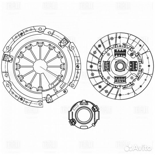 Сцепление в сборе для а м Geely Emgrand EC7 (09) 1.5i 1.8i, Lifan X60 (15) 1.8i (с мех.муфт)