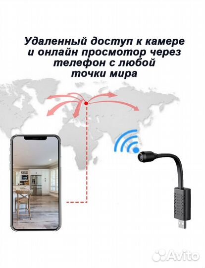 Мини WiFi IP камера видеонаблюдения эндоскоп