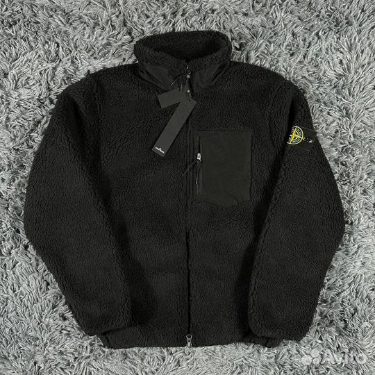 Stone island куртка барашка (шерпа)