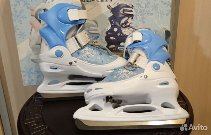 Коньки ледовые раздвижные детские
